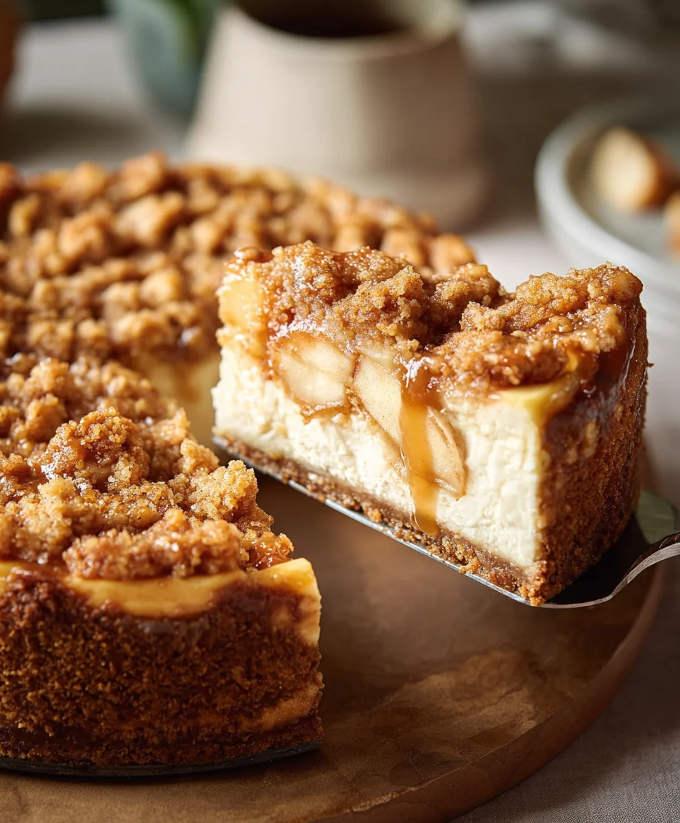 Apple Crumble Cheesecake-Decadent Dessert