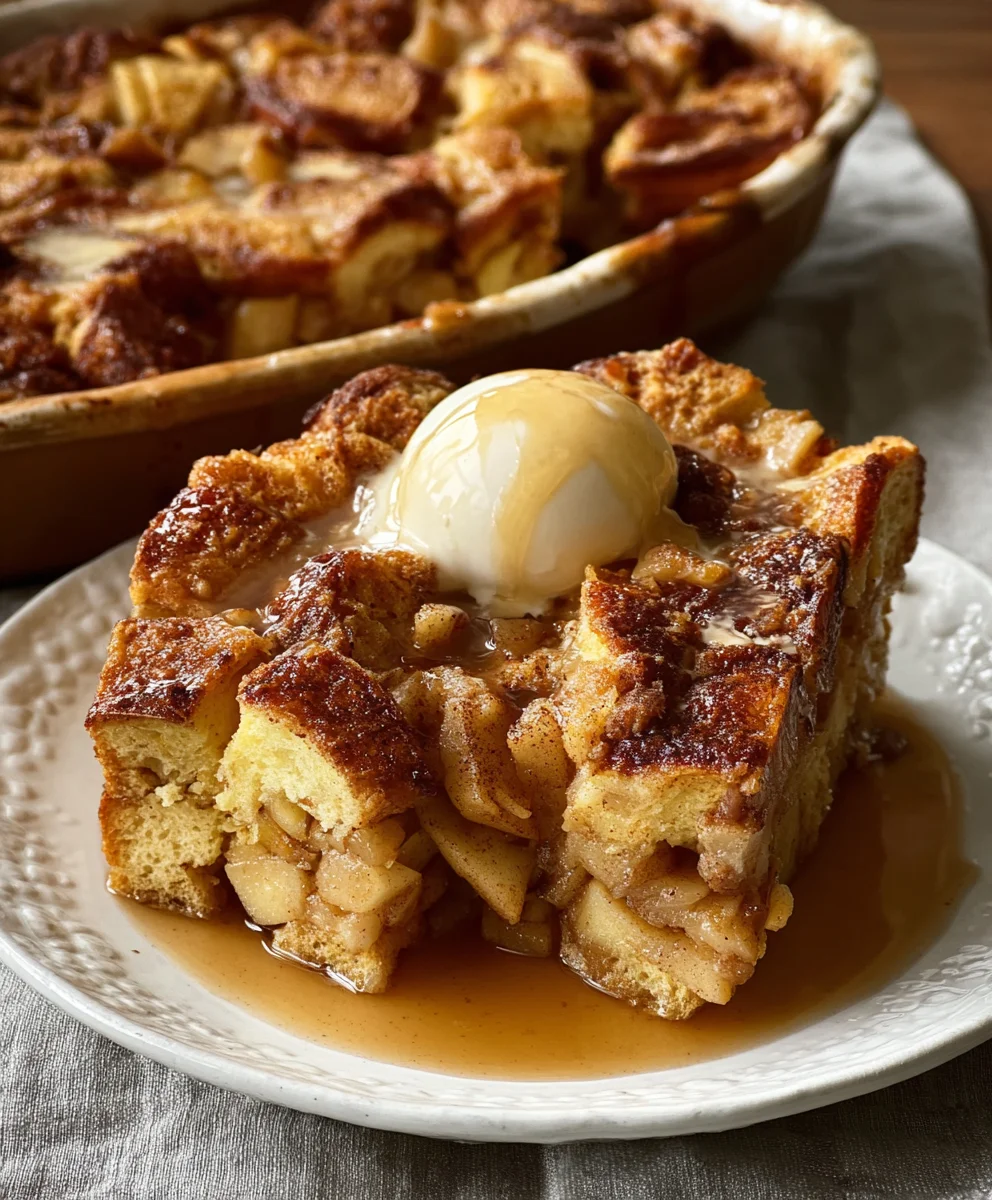 Apple Pie Bread Pudding Comfort Food Recipe