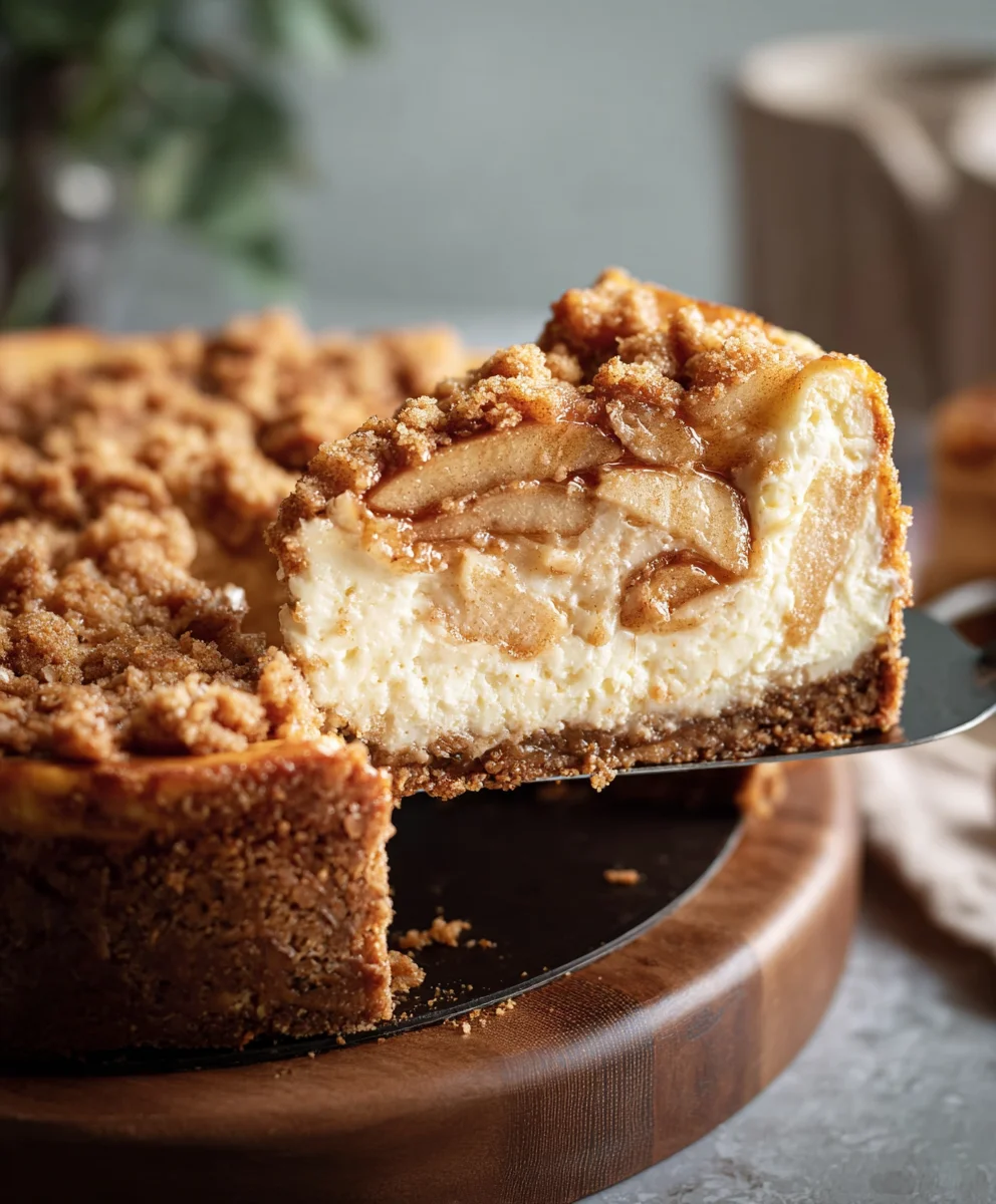 Apple Crumble Cheesecake-Decadent Dessert