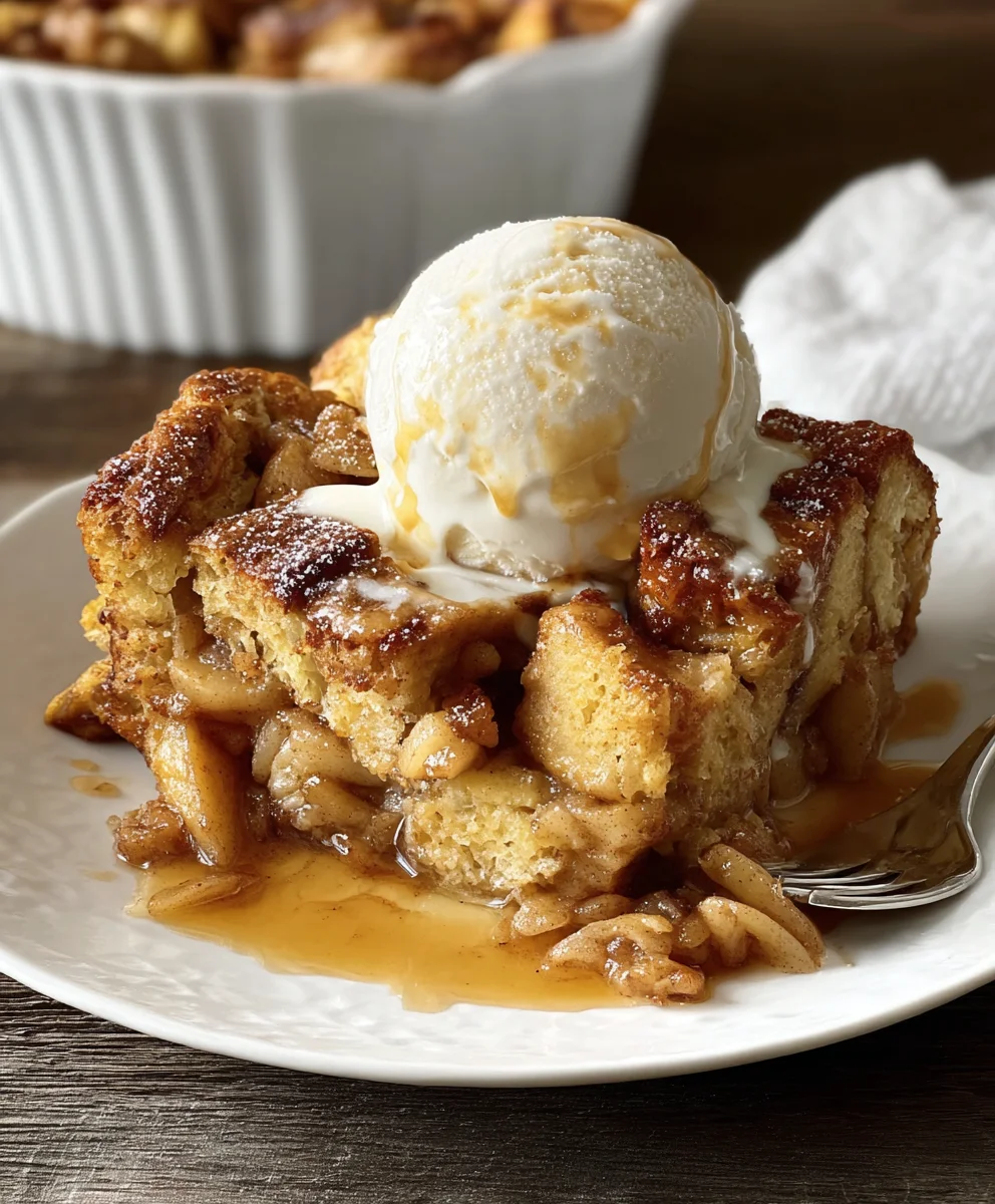 Apple Pie Bread Pudding Comfort Food Recipe