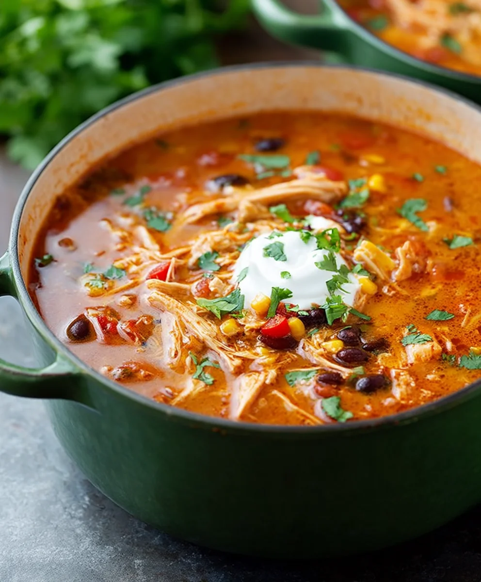 Easy Chicken Enchilada Soup Recipe - Flavorful & Quick