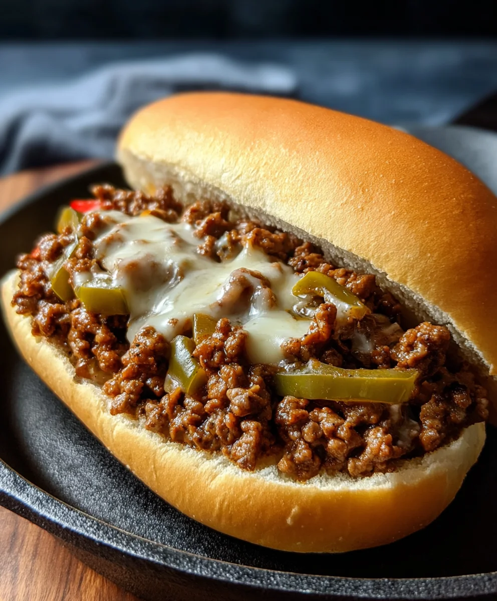 Philly Cheese Steak Sloppy Joes- Easy & Delicious