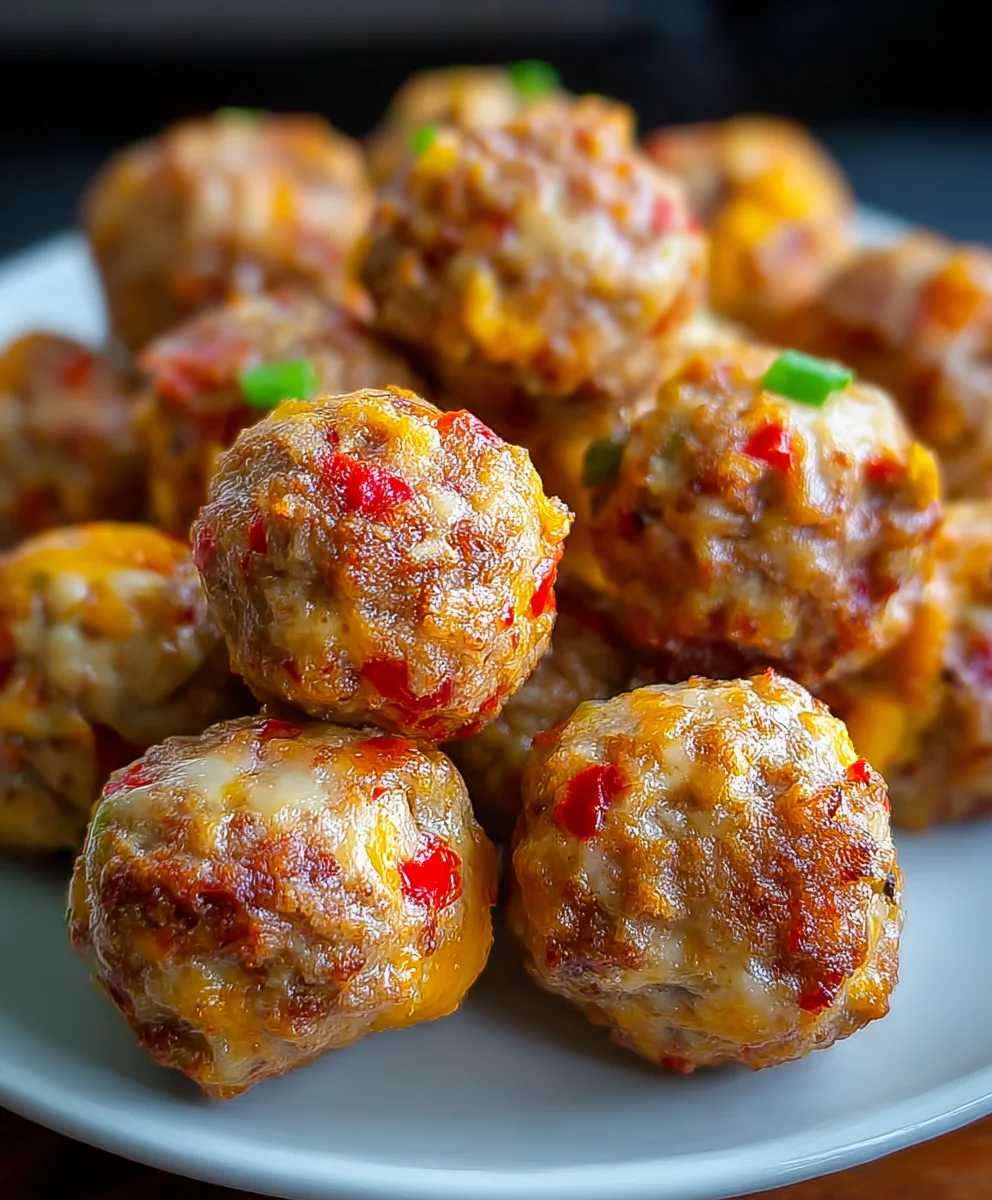 Easy Beef Sausage Cheese Rotel Balls Appetizer