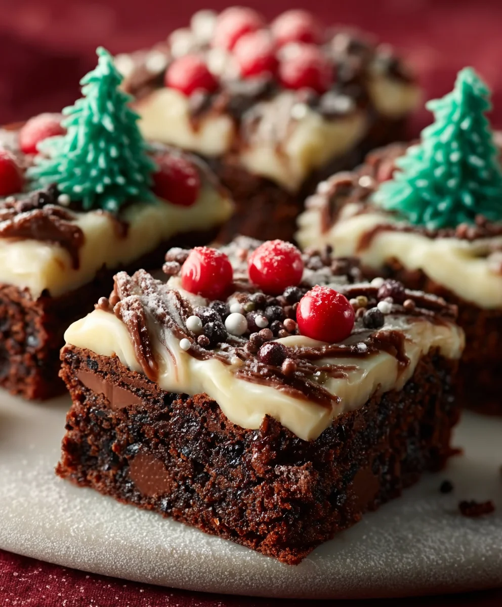 Frosted Christmas Brownies - Festive & Easy Treat
