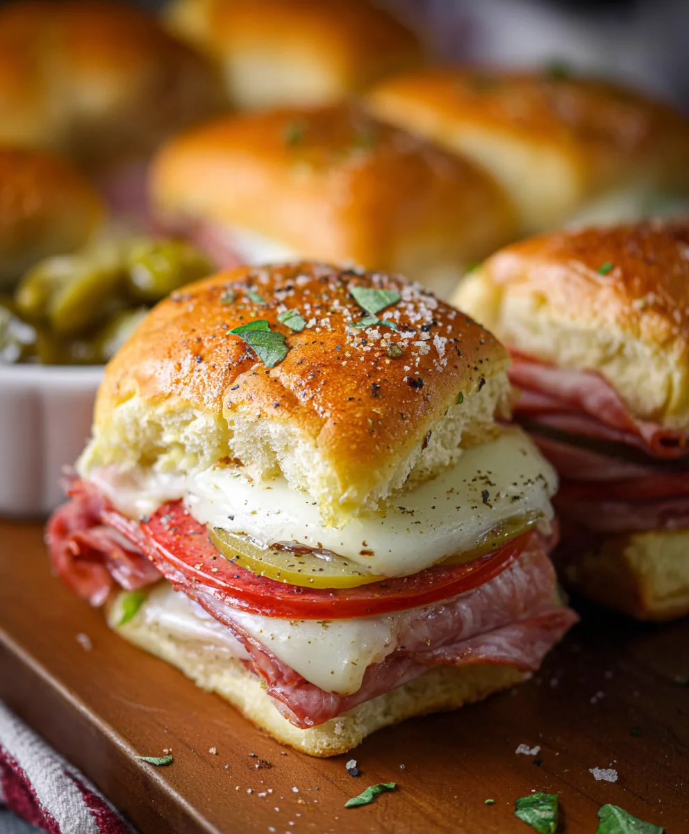 Hot Beef Italian Sub Sliders - Easy Party Appetizer
