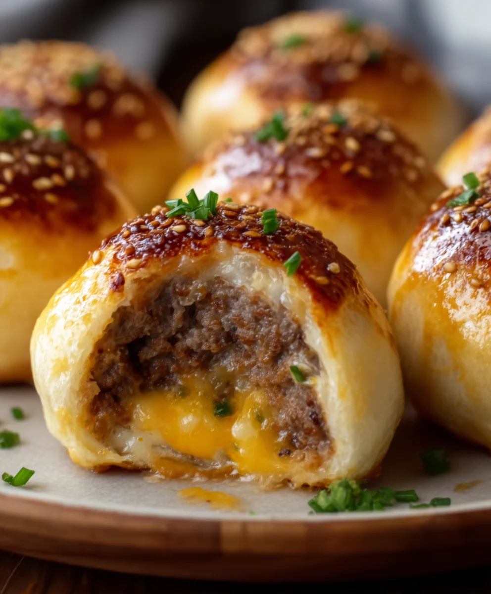 Garlic Parmesan Cheeseburger Bombs Irresistible Bites