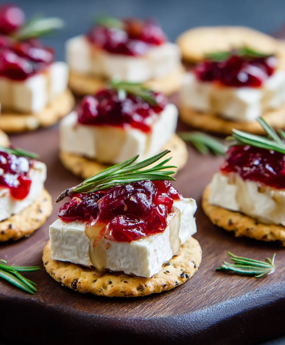 No Bake Cranberry Brie Bites-Easy Appetizer