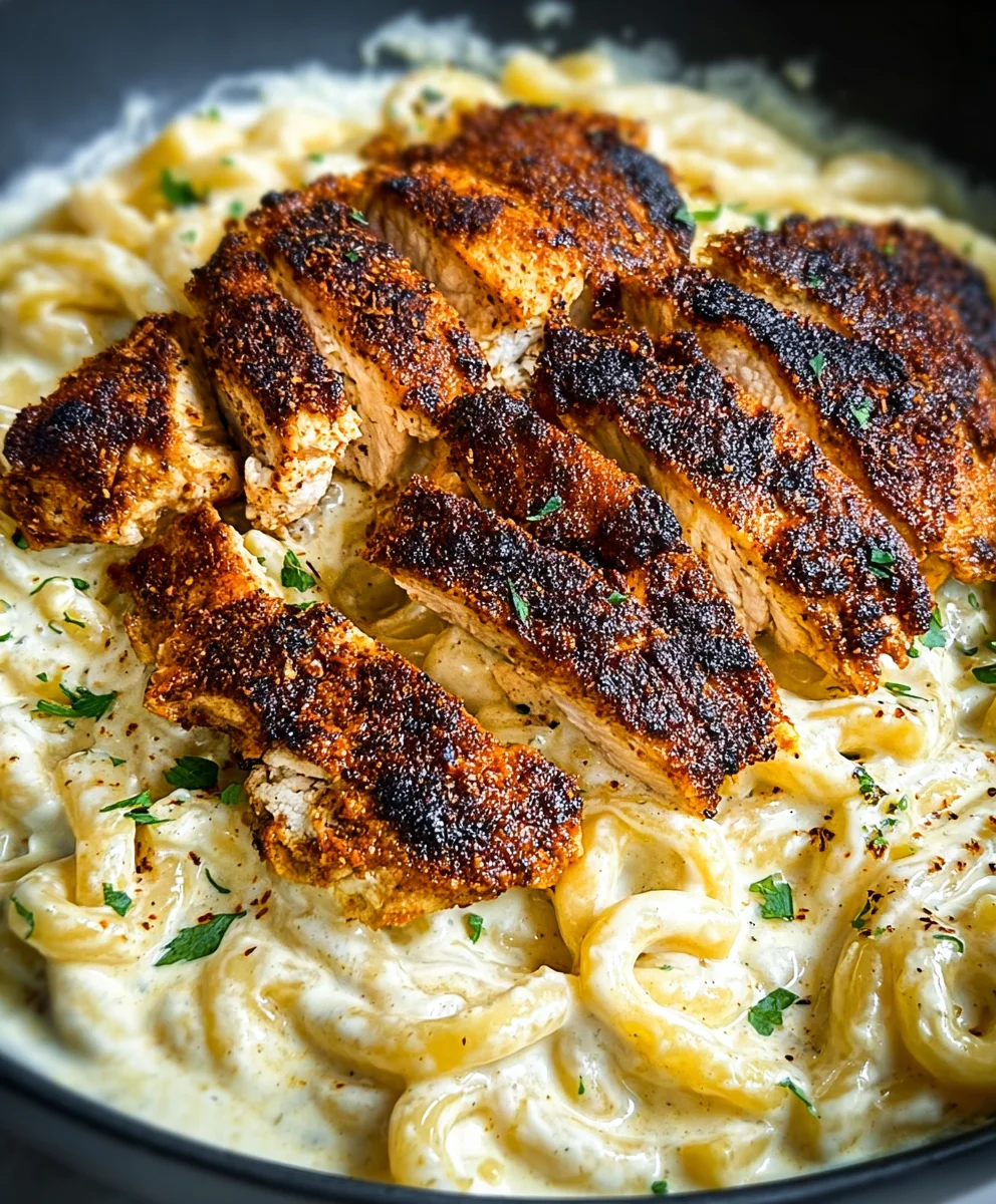 Blackened Cajun Chicken Alfredo-Bold Flavorful Dish