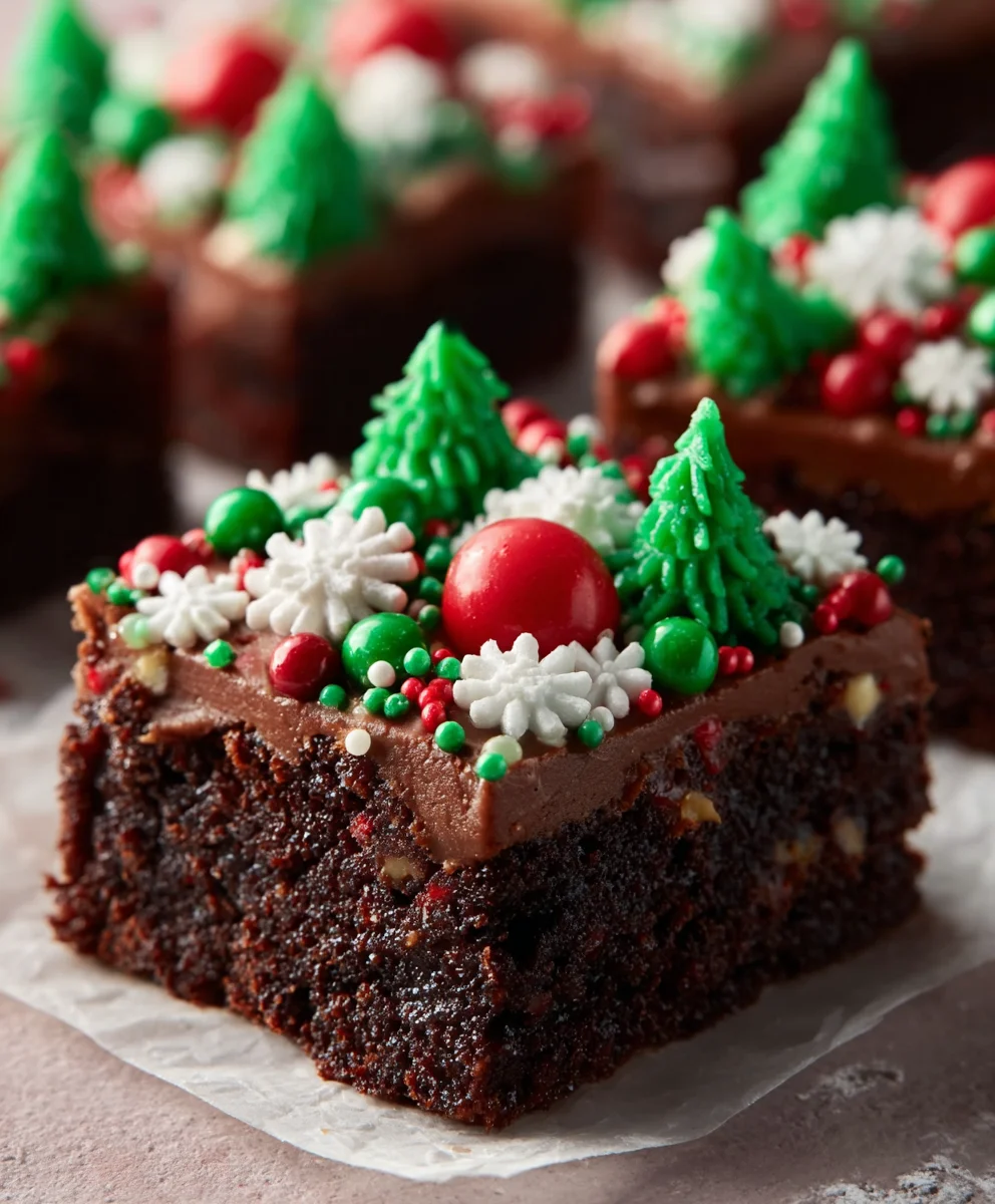 Frosted Christmas Brownies - Festive & Easy Treat