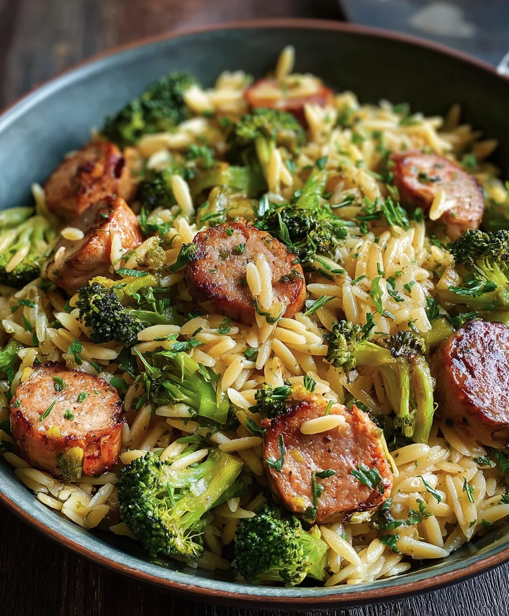 Chicken Sausage Broccoli Orzo