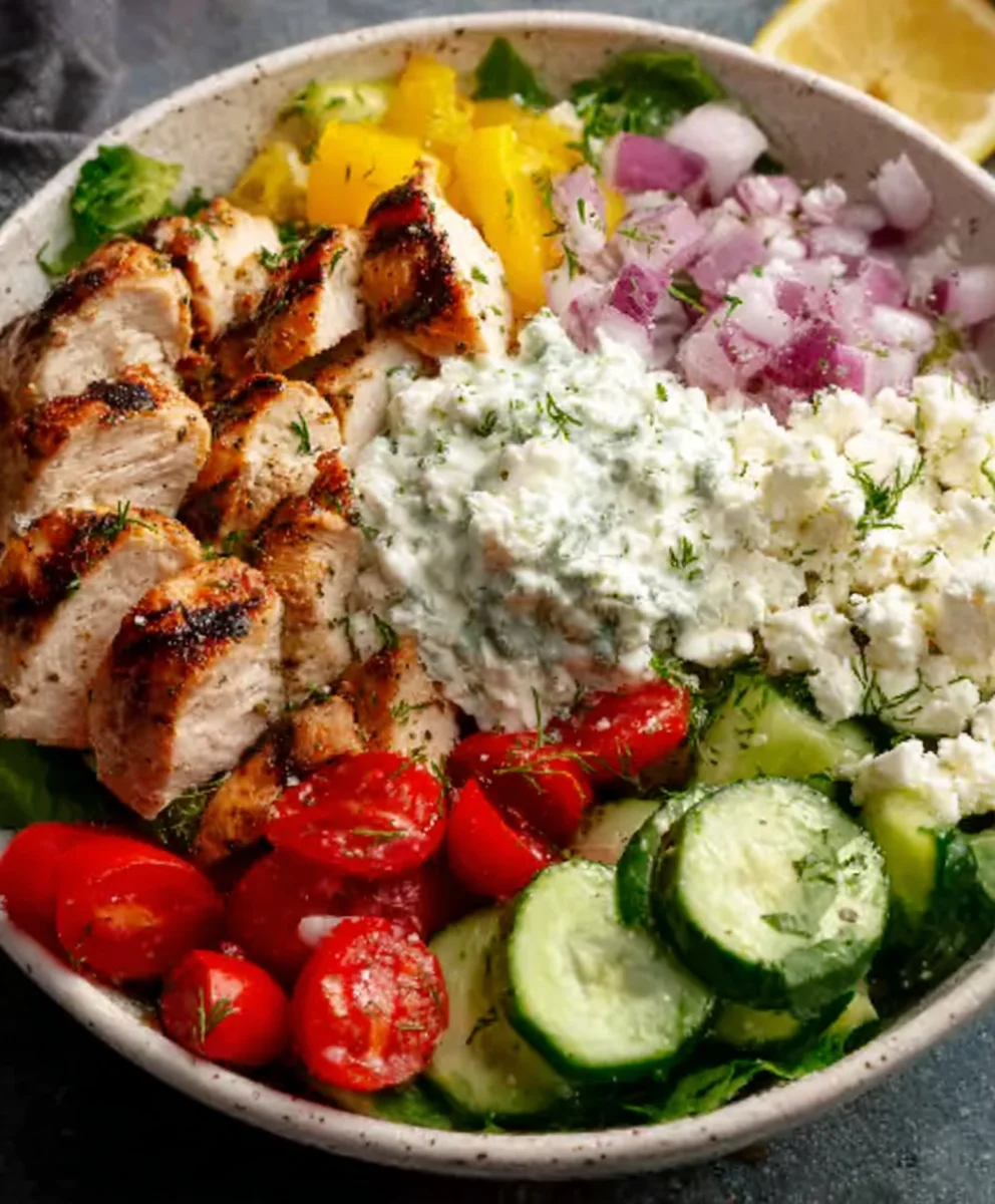 Easy Greek Chicken Bowls - Fresh Flavorful Meal