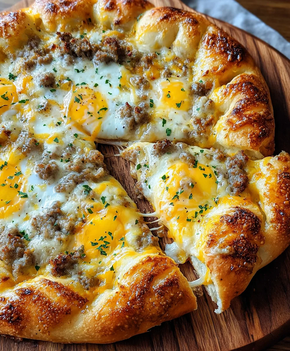 Beef Gravy Breakfast Pizza-Your New Favorite Meal