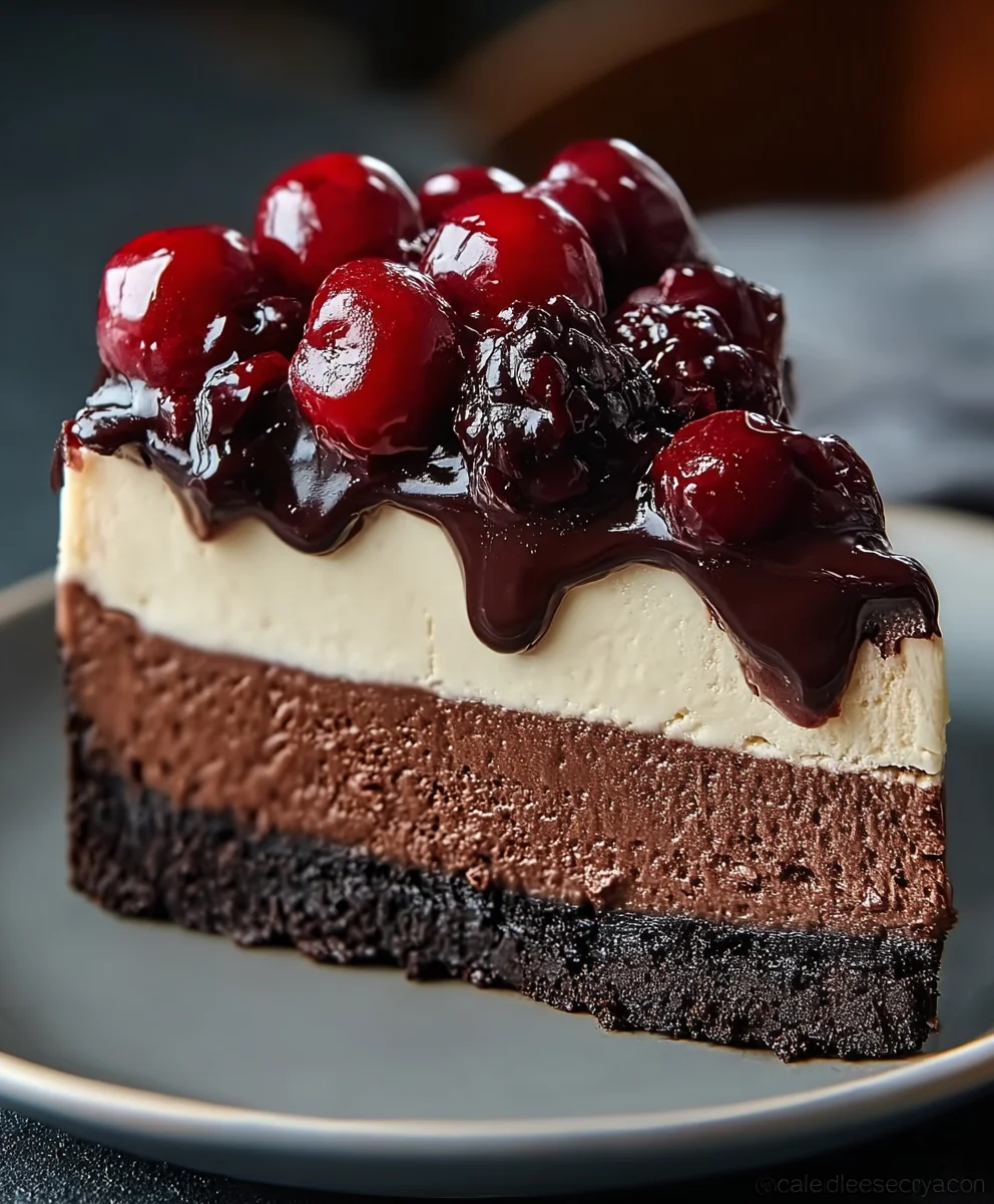 Black Forest Cheesecake Bliss-Rich Decadence