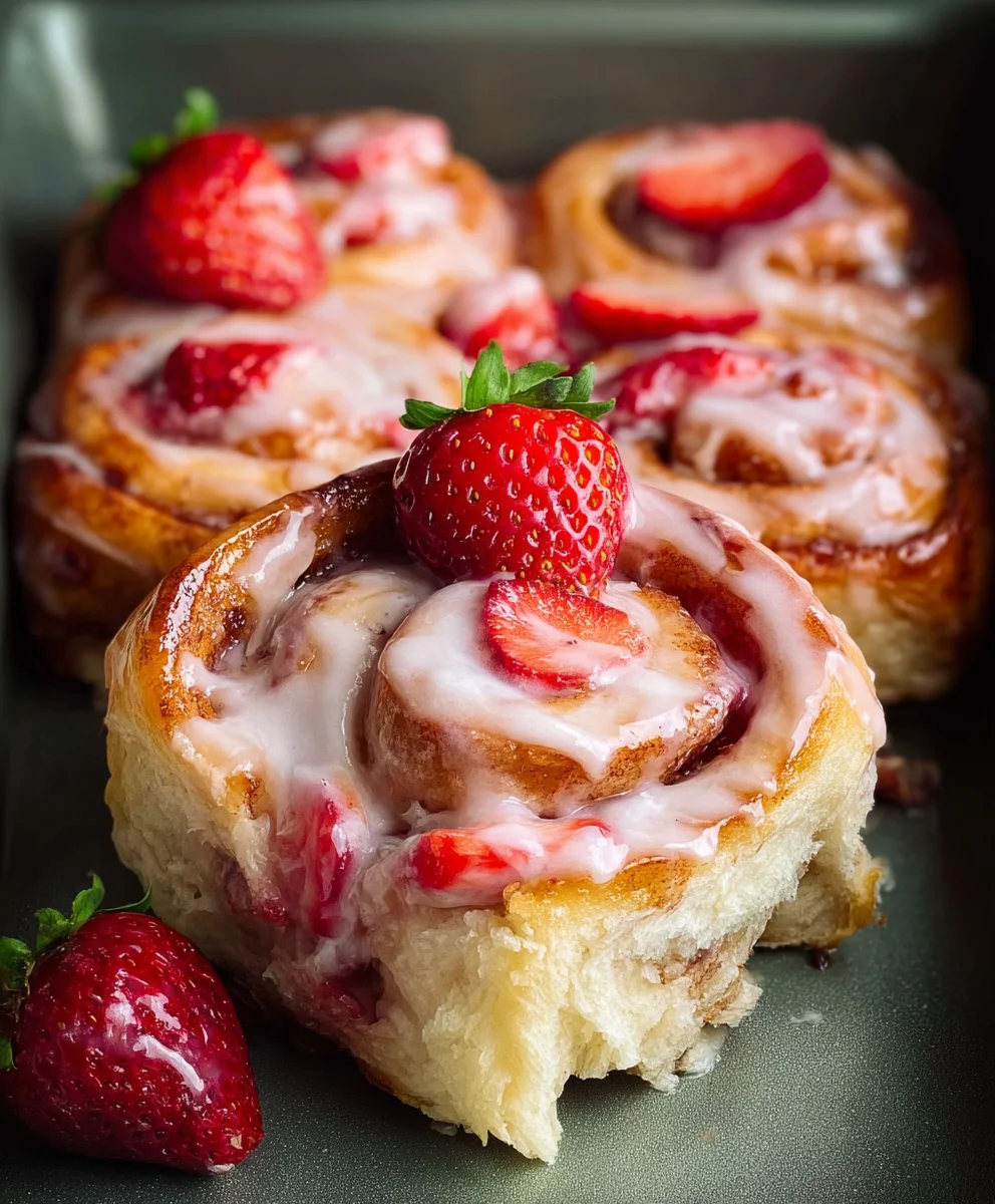 Homemade Strawberry Cinnamon Rolls - Sweet & Easy Recipe