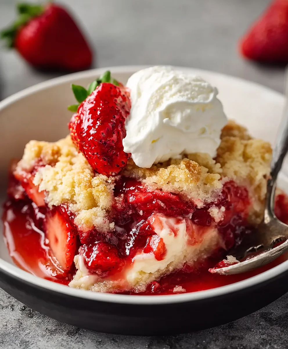 Easy Strawberry Cheesecake Dump Cake Recipe
