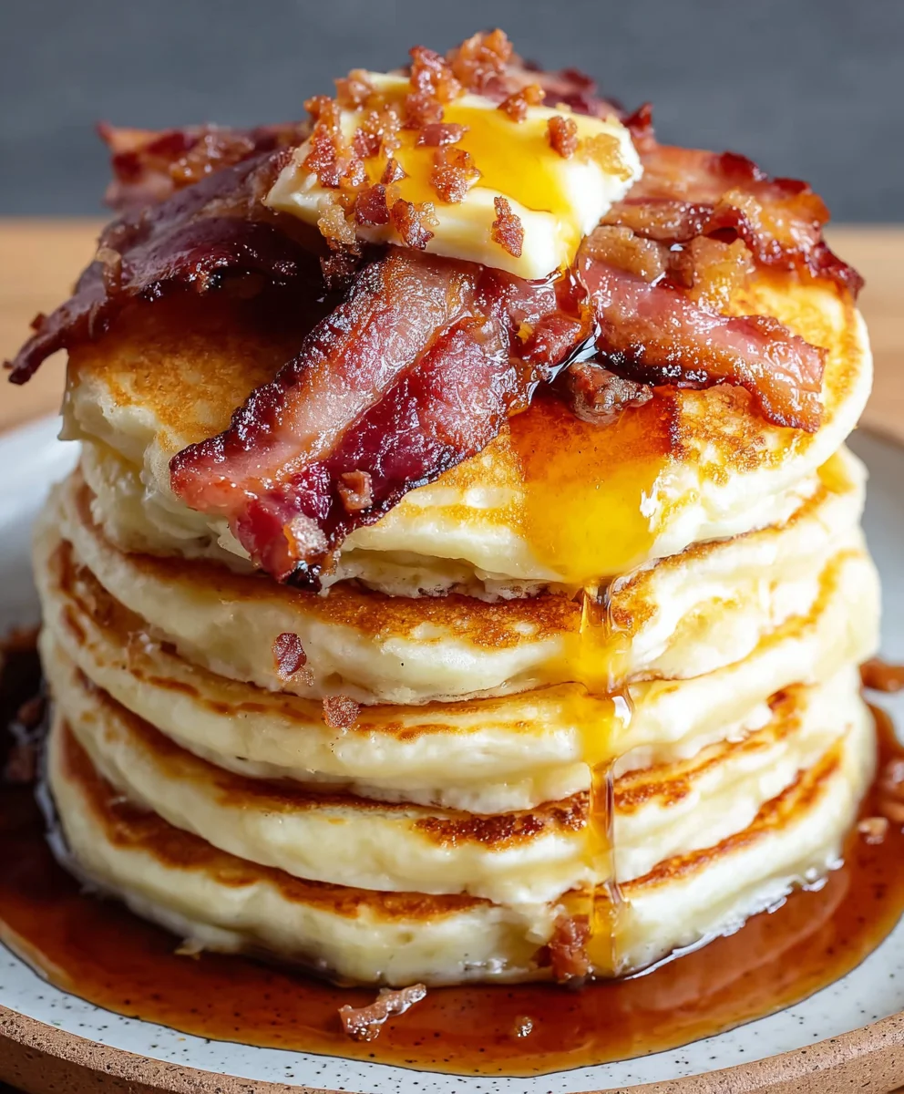 Beef Bacon Pancakes - Savory Breakfast Delight