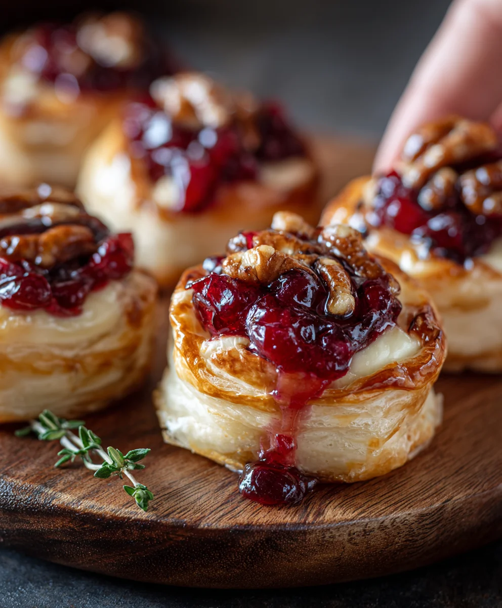 Easy Baked Cranberry Brie Bites Recipe