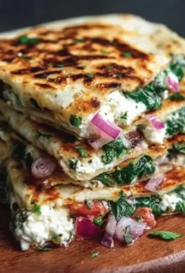 Spinach and Feta Quesadillas