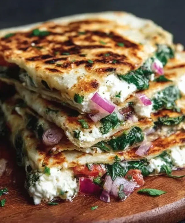 Spinach and Feta Quesadillas