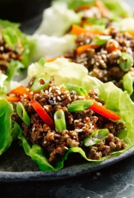 Asian Style Ground Beef Lettuce Wraps