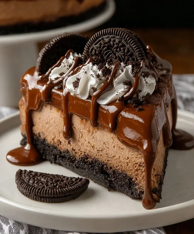 No Bake Oreo Nutella Cheesecake