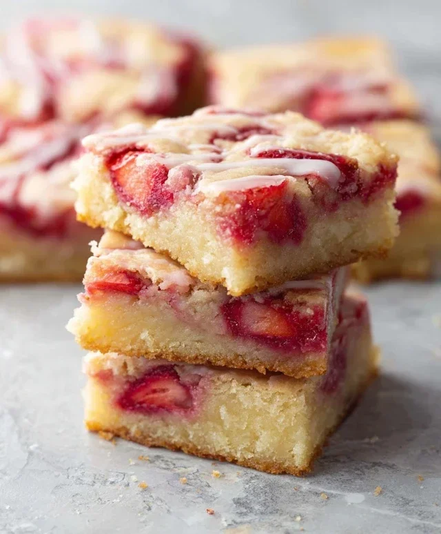 Strawberry Lemon Blondies
