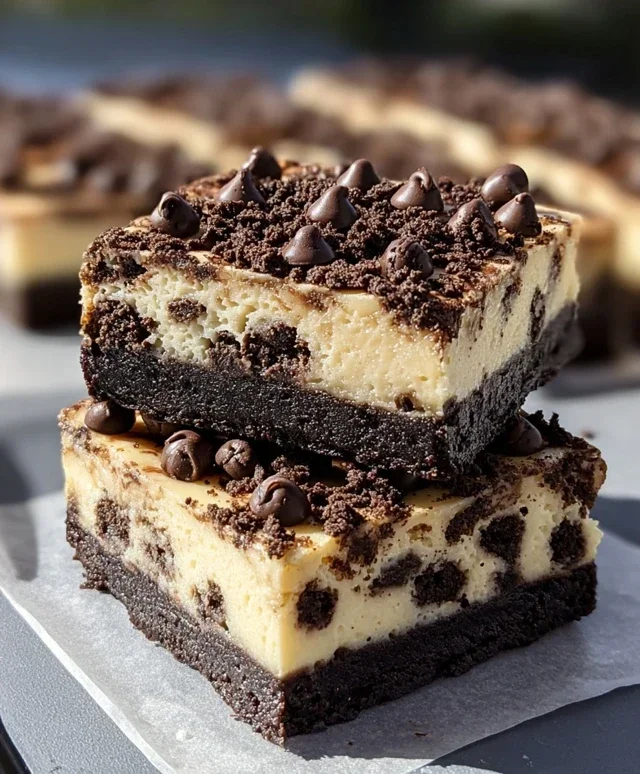 Chocolate Chip Oreo Cheesecake Bars