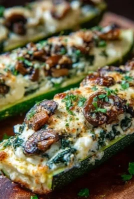 Spinach, Mushroom, and Ricotta Stuffed Zucchini Boats Recipe