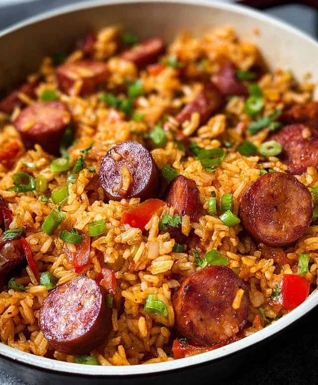 One Pot Smoked Sausage And Rice