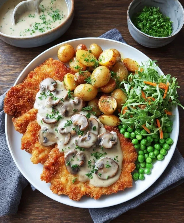 Rahmschnitzel Creamy Mushroom Schnitzel