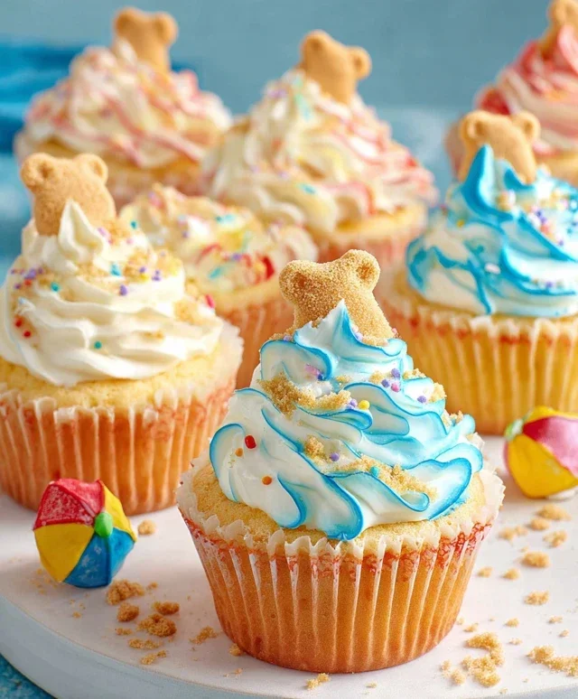 Beach Party Cupcakes