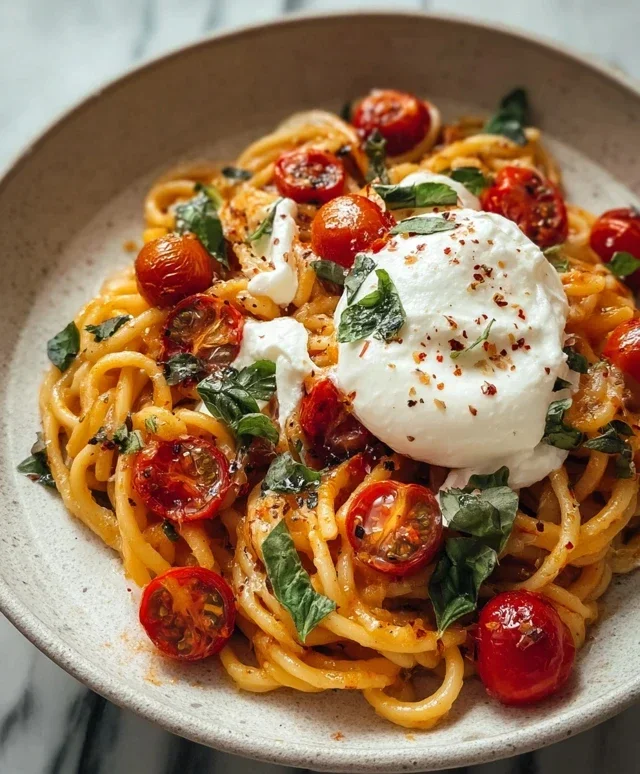 Burst Tomato Burrata Pasta