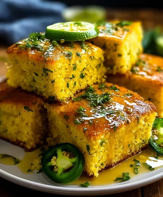 Jalapeño Cornbread with Lime Honey Glaze