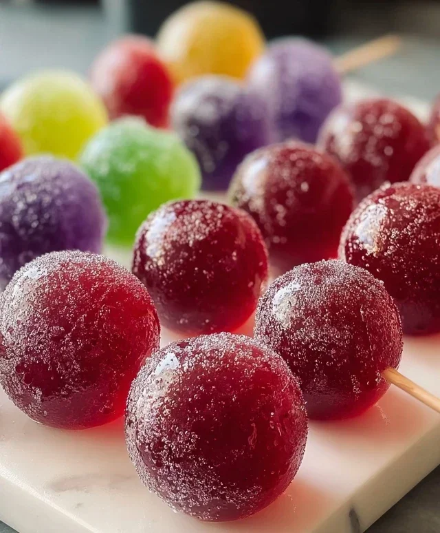 Frozen Candy Grapes with Jell-O