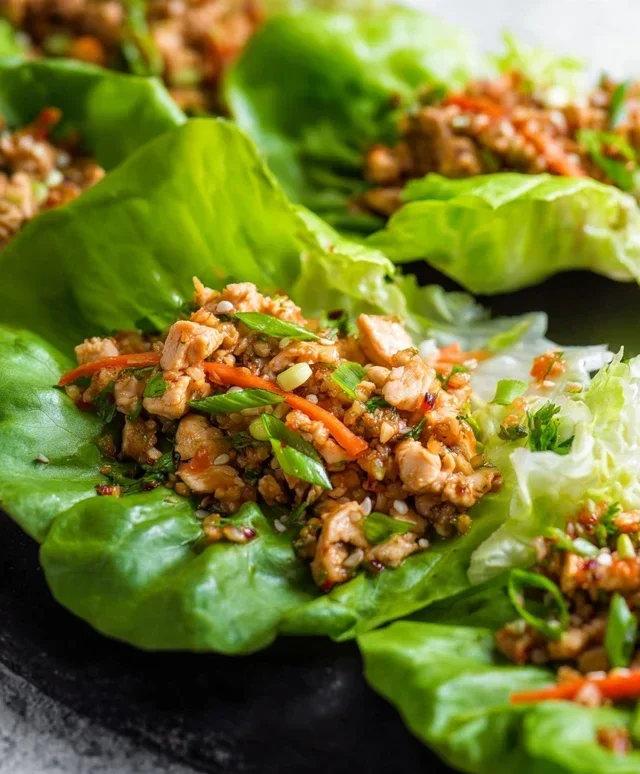 Asian chicken lettuce wraps recipe (Whole30, Pnon-non-non-alcoholic alternativeic non-alcoholic aleo, Low Carb)