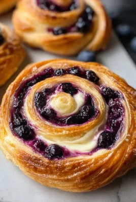 Swirled Blueberry Cream Cheese Danish