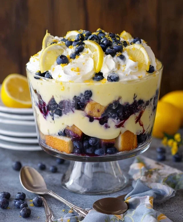 Easy Lemon Blueberry Trifle Recipe