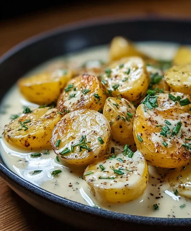 Creamy Garlic Sauce Potatoes