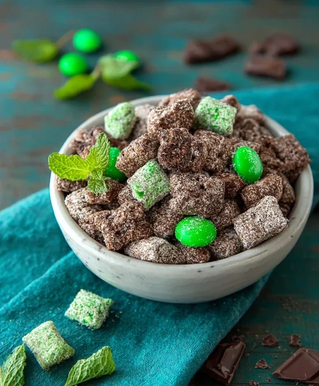 Mint Chocolate Muddy Buddy