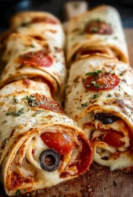 Easy Baked pizza Wraps