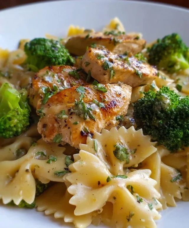 Cowboy Butter Lemon Bowtie Chicken with Broccoli Bliss