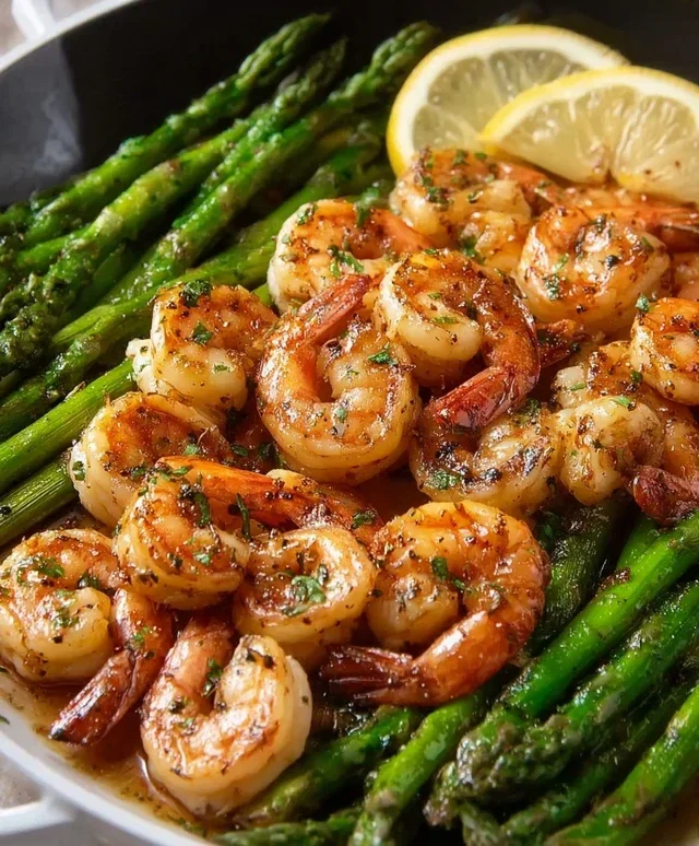 Lemon Garlic Shrimp and Asparagus (20-Minutes)
