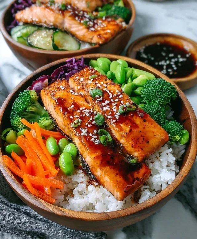 Meal Prep Teriyaki Salmon Rice Bowls