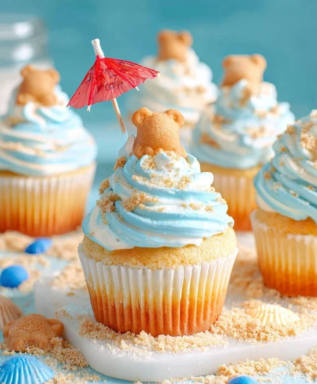Beach Party Cupcakes