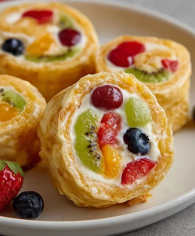 Cheesecake Fruit Salad Roll Ups