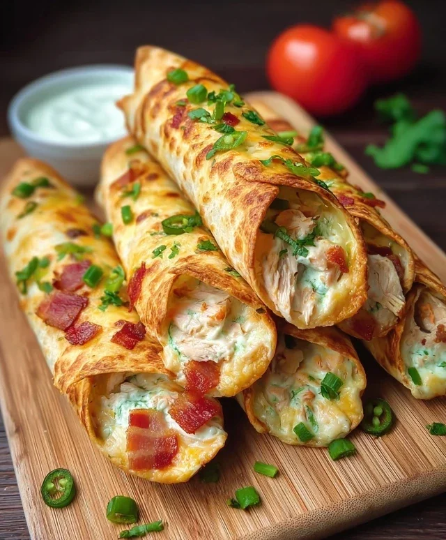 Jalapeno Popper Chicken Taquitos