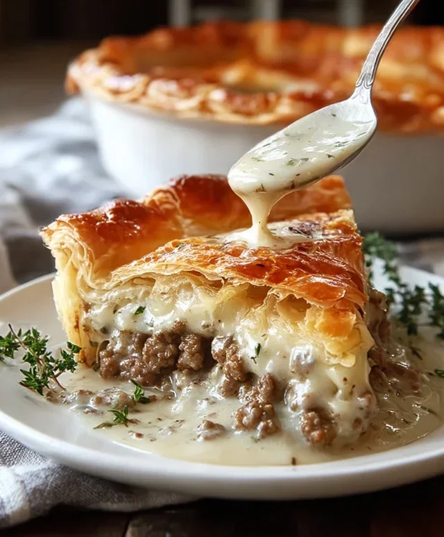 Sausage Gravy Puff Pie