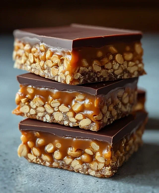 Caramel Fudge Crunch Bars