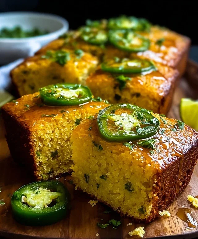 Jalapeño Cornbread with Lime Honey Glaze