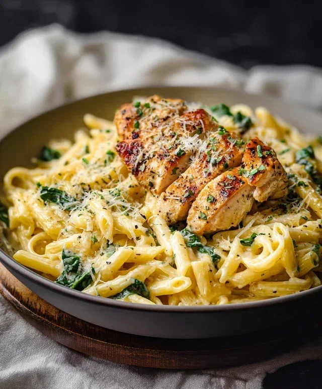 Healthy Garlic Parmesan Chicken Pasta